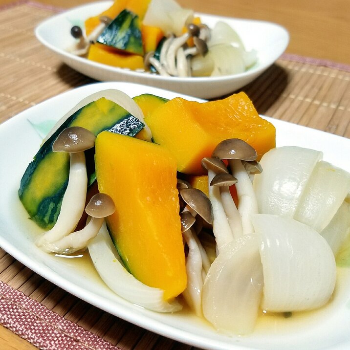 新玉トロトロほっくり南瓜♡南瓜と玉葱しめじの煮物